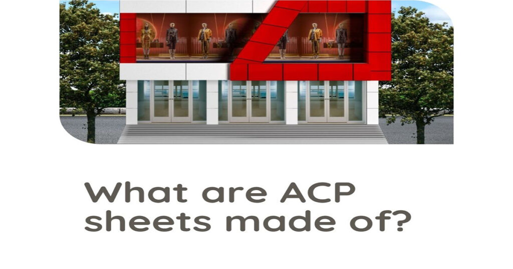 What are ACP made of, What is an aluminium composite panel, features of the Aluminium Composite Panel, Advantages of aluminium composite panel, benefits of aluminium composite panel, types of ACP sheet Finishes, Application of aluminium composite panel, ACP with fire-rated rating